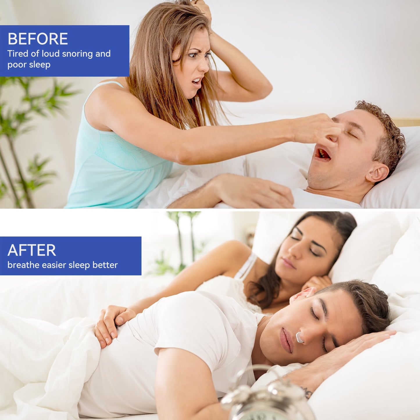 Anti Snoring Devices, Anngola Snoring Solution, Silicone Magnetic Anti Snoring Nose Clip, Effective Hale Breathing Aid, Stop Snoring to Restful Sleep(10 Pack)
