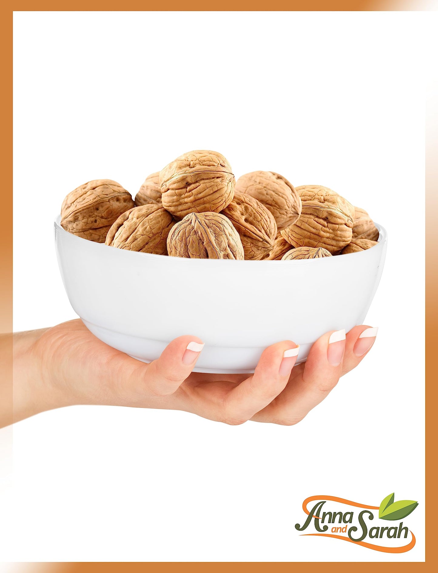 Anna and Sarah Walnuts in Shell, Jumbo, Fresh, Buttery Taste, Easy to Crack, California Chandler, Natural Shells, Not Bleached 5.5 Lbs