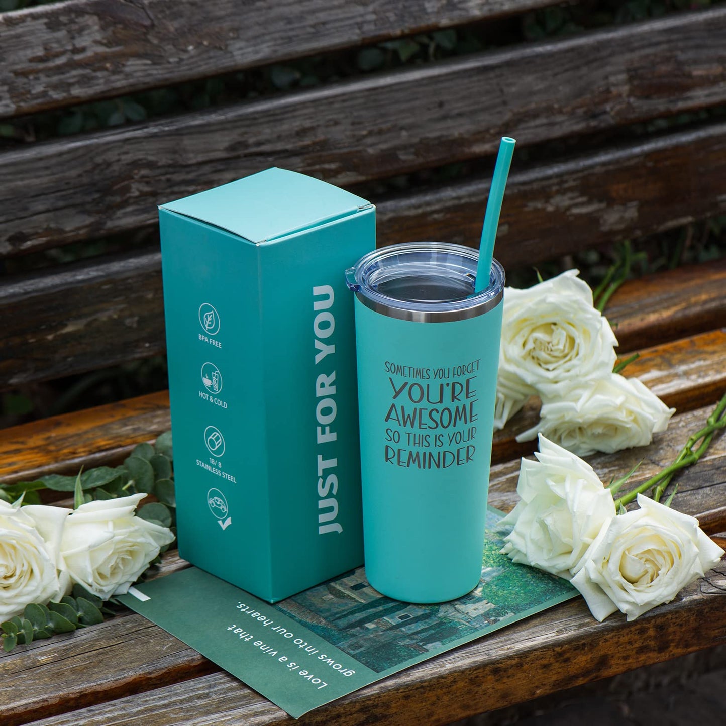 Inncup Birthday Gifts for Women, Appreciation Inspirational Gift for Her, Friendship Thank You Gifts, You Are Awesome Gift for Women, Friends, Sister, Mom - 22oz Tumbler