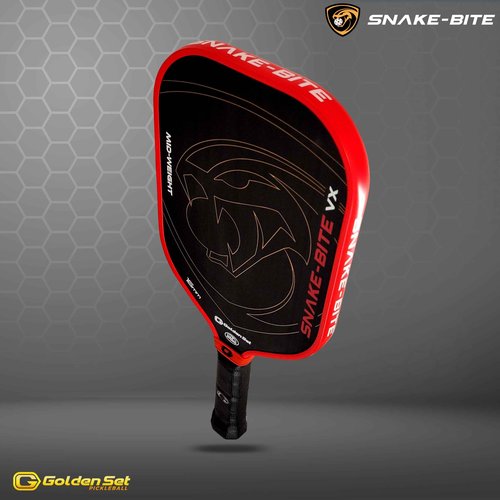 Golden Set Snake-Bite VX Pickleball Paddle | Thermoformed | T-700 Carbon Fiber | Mid-Weight | USAP Approved (1)