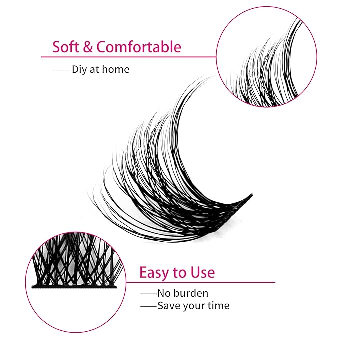 Individual Lashes 120pcs D Curl Lash Clusters Mixed Length Individual Lash Extensions Cluster Lashes DIY Lash Extension Supplies Eyelash Clusters (F1-0.07D, 10-16mm)