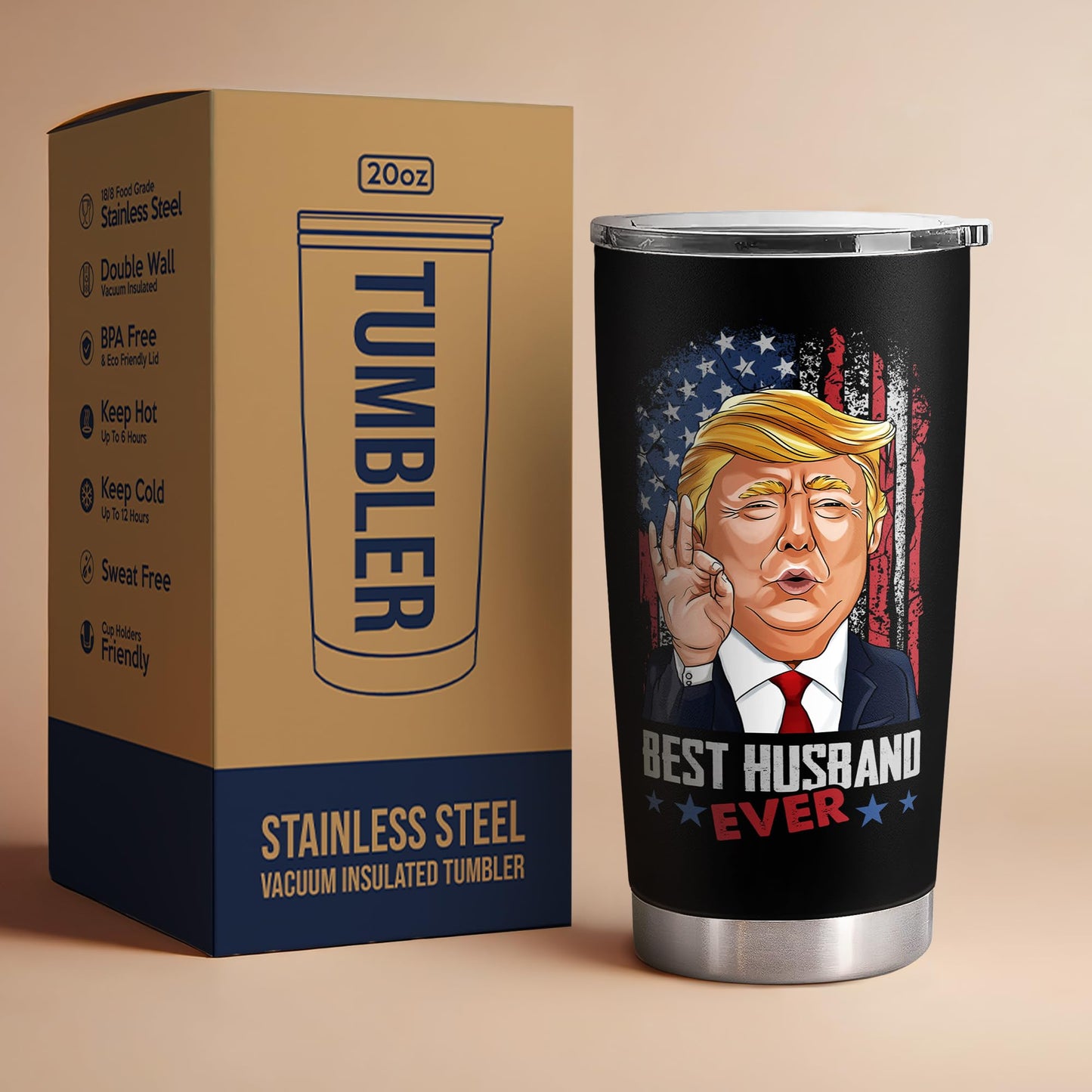 Mocosweeties Gifts for Husband from Wife - Fathers Day Gift for Husband - Wedding Anniversary, Birthday, Christmas Gifts for Him - Romantic Love Gift Ideas for Him from Wife - 20 Oz 2-sided Tumbler