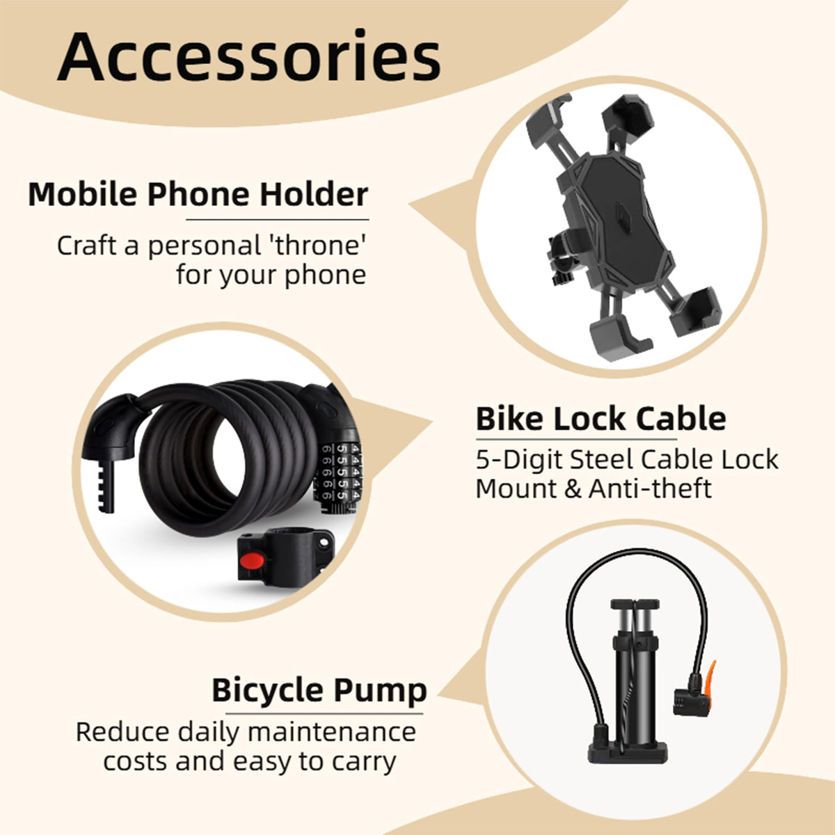 VARUN Electric Bike - 500W Adult Ebike Up to 40Miles, 48V Removable Battery, Shock Absorber, 7-Speed and Dual Disc Brakes,Stylish 26" Cruiser E-Bike Suitable for Commuting and Leisure