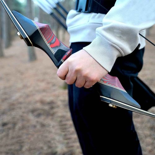 PMZ Recurve Bow and Arrow, Newset Professional Aldults Archery Hunting Bow, 60'' Wooden Takedown Bow, for Youth Beginners to Advanced Outdoor Practice & Hunting, Right Hand, 35 lbs