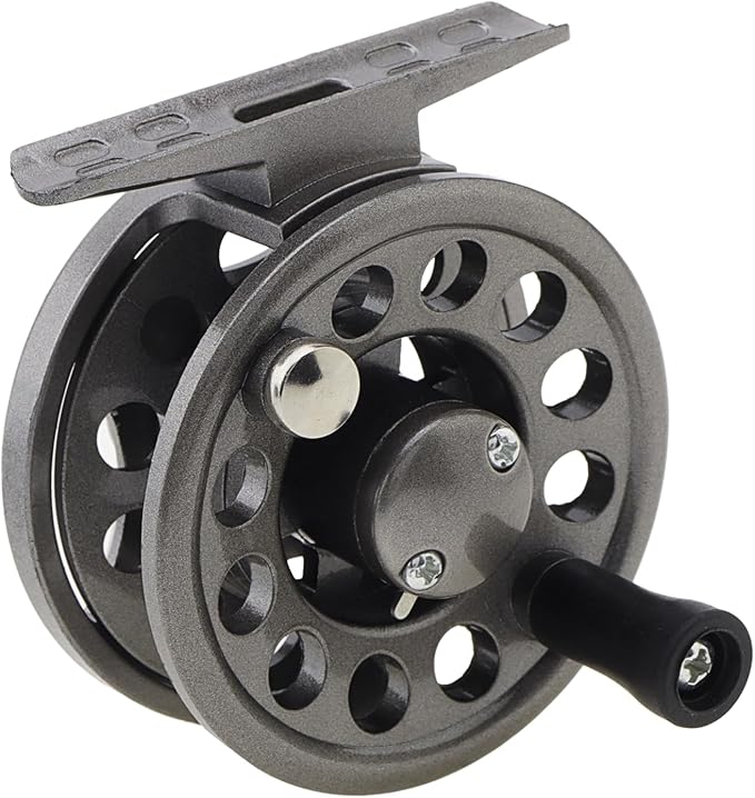 Fly Fishing Reel Wheel, Fly Ice Fishing Spinning Reels, Lightweight Spinning Reels for Freshwater Saltwater (Gray, 2.44 in...