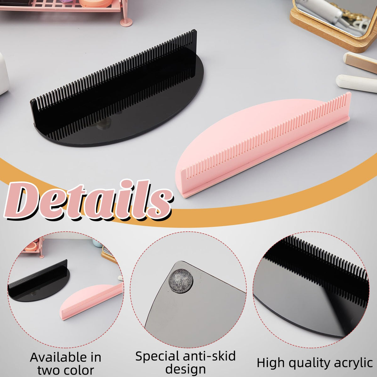Nuogo 2 Pieces Hair Extension Holder Acrylic Extensions Stand Display Organizer Lightweight Portable Storage Wig Holder for Hand