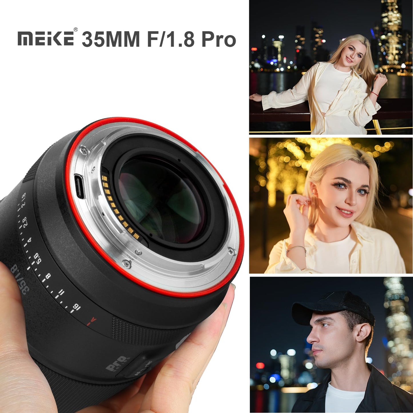 Meike 35mm F1.8 Full Frame Wide Angle AF STM Lens Auto Focus Fixed Prime Portrait Lenses for Panasonic Lumix Sigma Leica L-Mount Mirrorless Camera S1 S1R S1R II S1H S5 FP SL SL2
