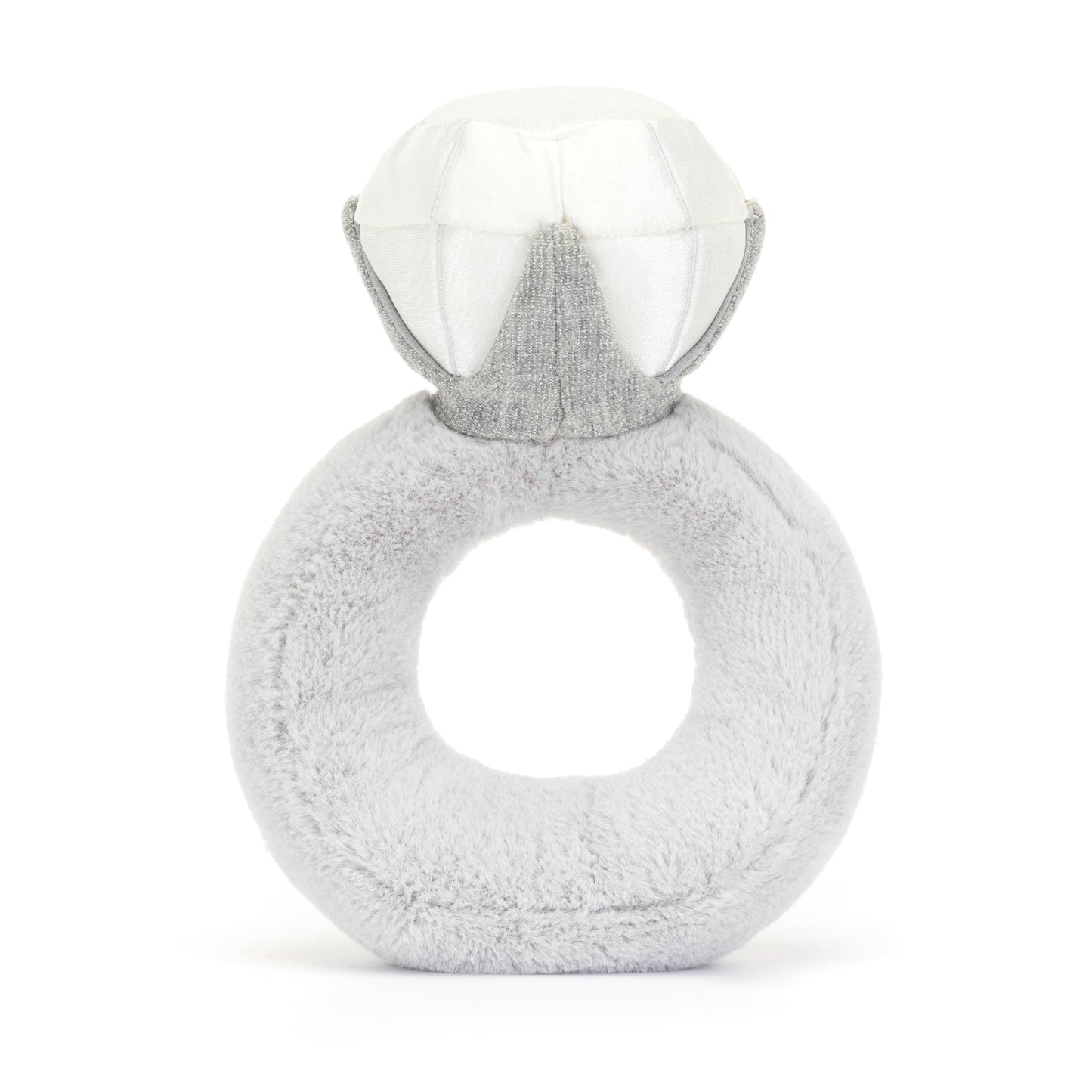 Jellycat Amuseables Diamond Ring Stuffed Toy, 8 inches - Wedding Ring Plush - Engagement and Wedding Gift