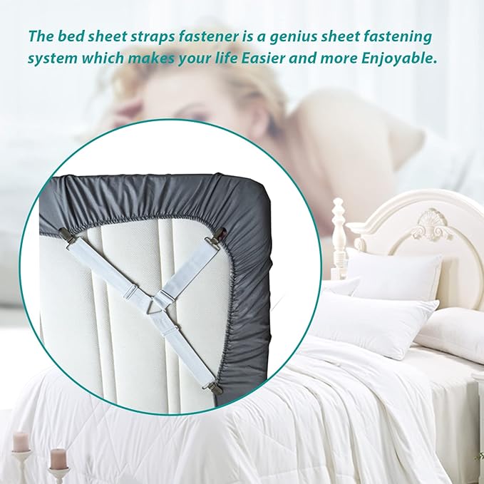 Bed Sheet Holder Straps Sheet Keepers Bedsheet Holders Fasteners 2 Sets