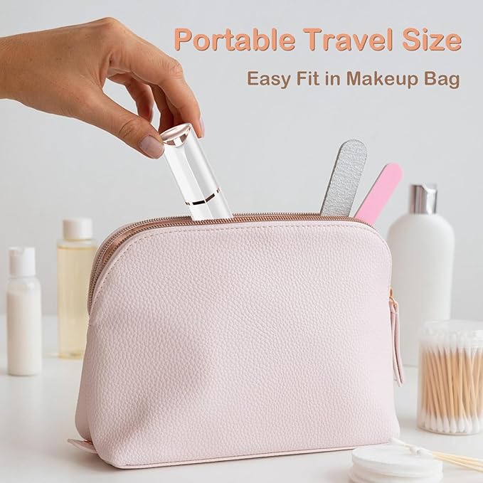 Facial Hair Removal for Women - Electric Face Hair Remover for Peach Fuzz - Rechargeable Lady Shaver Removal Device for Lips Chins Armpits Neck Painless Face Razor with LED Light for Travel