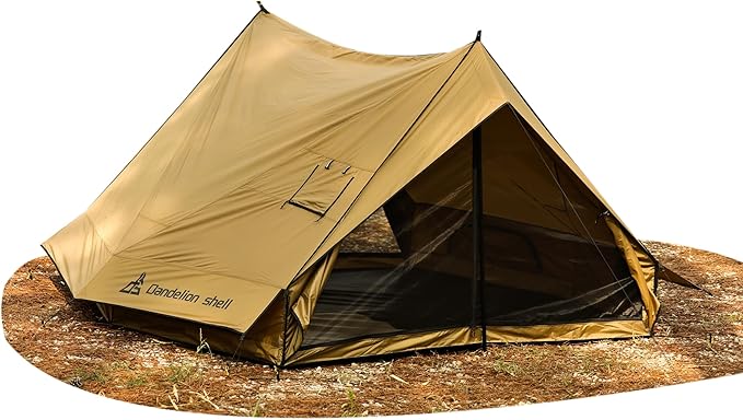 Hot Tent with Stove Jack – 4 Season Waterproof & Windproof Shelter for 1–4 People, Lightweight for Camping, Hiking, Huntin...