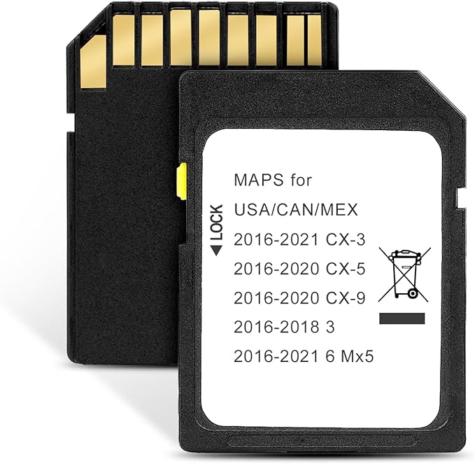 RVgolf Navigation Car GPS SD Card Compatible with 2016-2018 Mazda 3, 2016-2020 CX-5/CX-9, 2016-2024 Mazda 6/CX-3/MX-5, GPS...