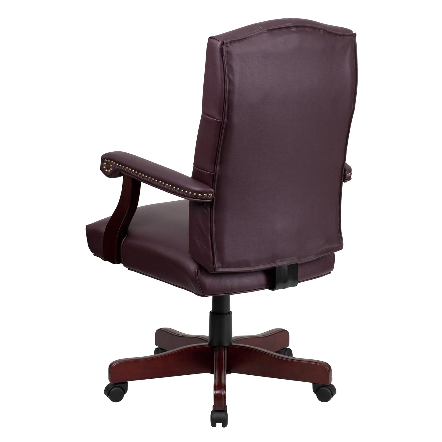 Flash Furniture Martha Washington Burgundy LeatherSoft Executive Swivel Office Chair with Arms