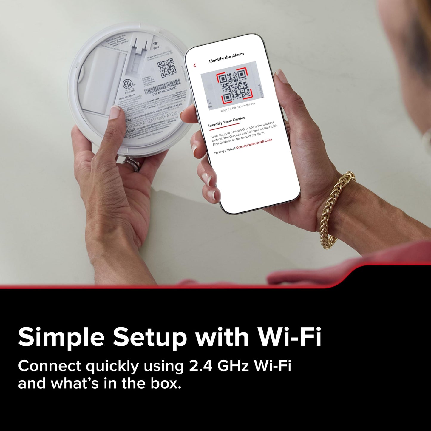 Kidde Hardwired Kidde App Enabled Smart Smoke Detector with AA Backup Battery, Interconnected Alarm