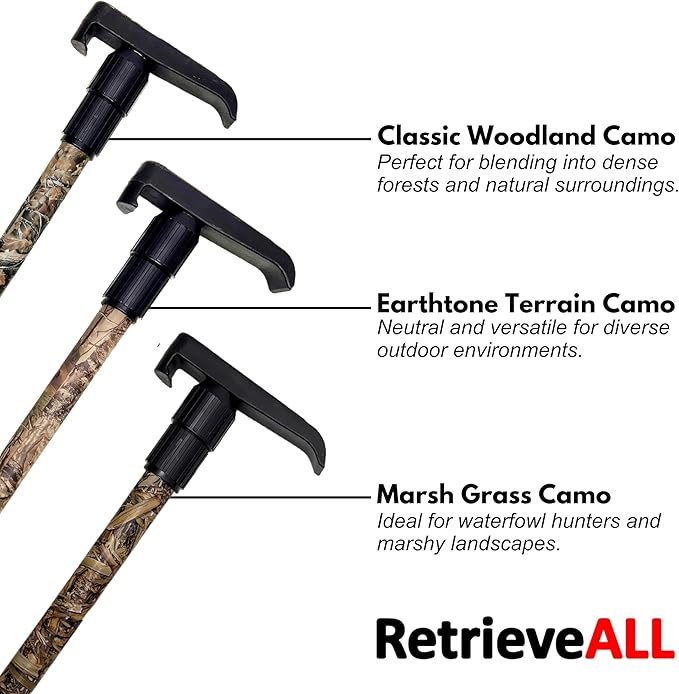 Telescoping Cargo Tool/Multi-Use Cargo Retriever/Extendable Reaching Aid/Reacher/Grabber - Classic Woodland Camo