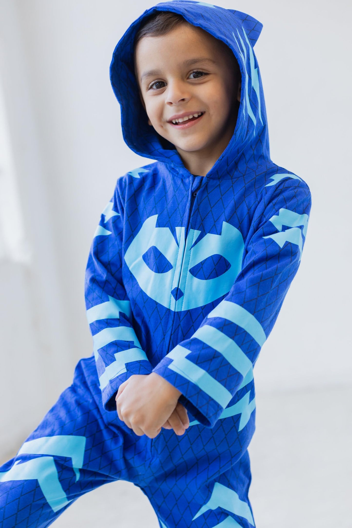 PJ Masks Catboy Toddler Boys Zip Up Costume Coverall Blue 4T