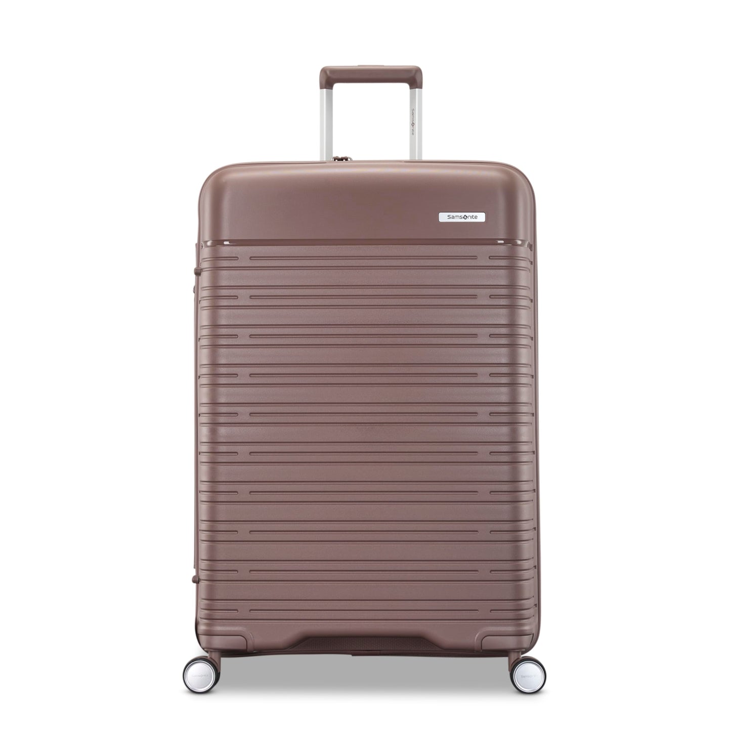 Samsonite Elevation Plus - Large Hardside Luggage - Scratch Resistant Polypropylene Shell, RightHeight™ Adjustable Handle, Integrated AirTag Holder, TSA Lock, WetPak™ Compartment - Chocolate Mauve