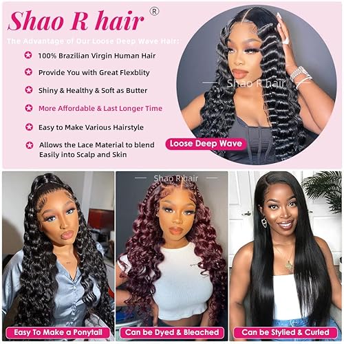 Brazilian Loose Deep Wave Bundles 100% Unprocessed Virgin Human Hair Loose Wave Bundles 12¡±14¡±16¡± Wet and Wavy 3 Bundles Human Hair Extensions Natural Color