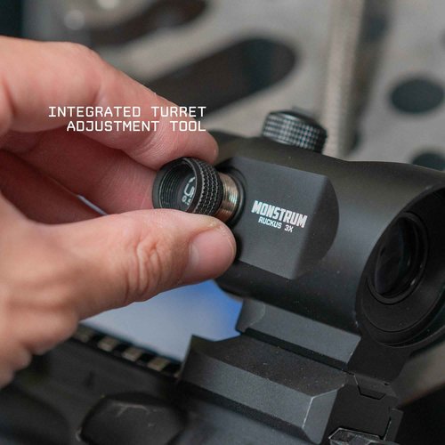 Monstrum Ruckus 3X Prism Scope with Shake Awake | DX1 Reticle