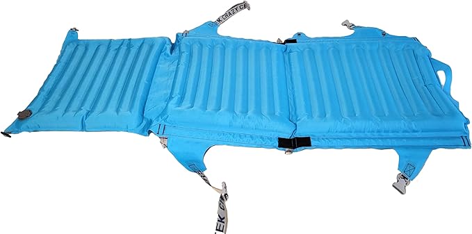 Crazy Creek Inflatable AirLounger Original Chair for Camping, Backpacking, Beaches, Comfort on All Terrains, Adjustable Straps, Compact Design, Dual Purpose, Chair and Pad in one, Big Sky Blue