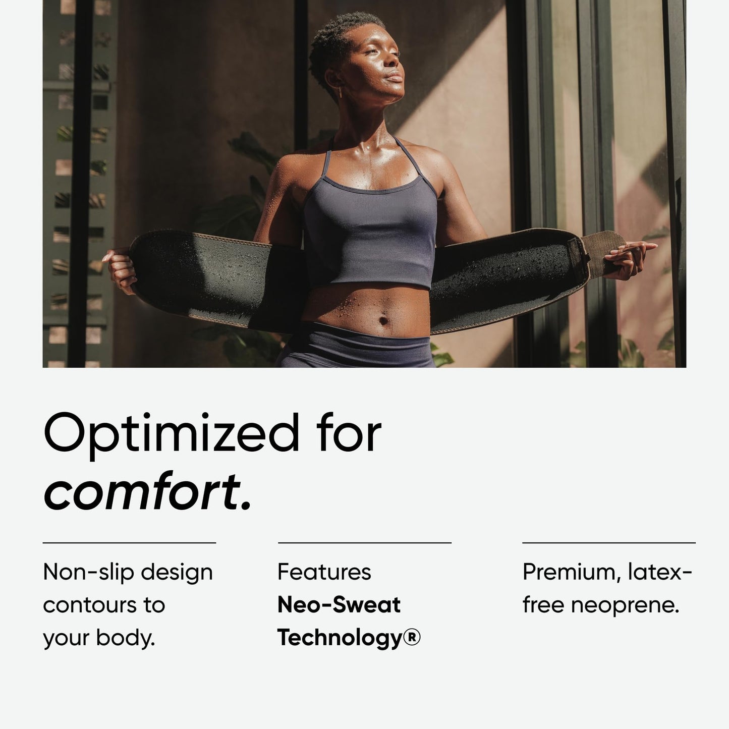 Sports Research Sweet Sweat Waist Trimmer (Core Series) - Premium Sweat Enhancing Fitness Band for Women & Men - Adjustable Fit · Latex-Free Neoprene - Matte Green, Small