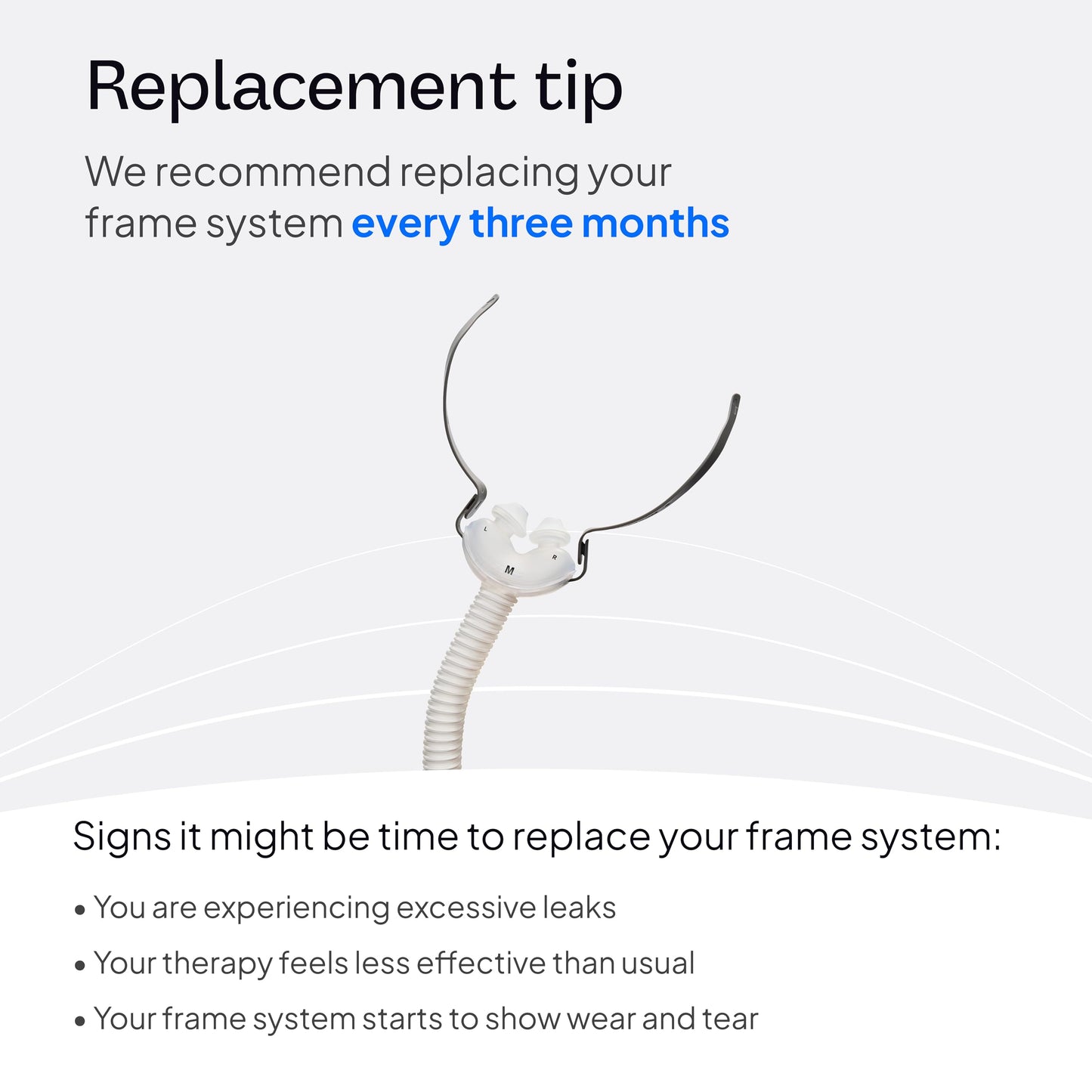 Resmed AirFit P10 Frame System - Replacement CPAP Frame System with Nasal Pillows Cushion - Headgear Not Included - Medium