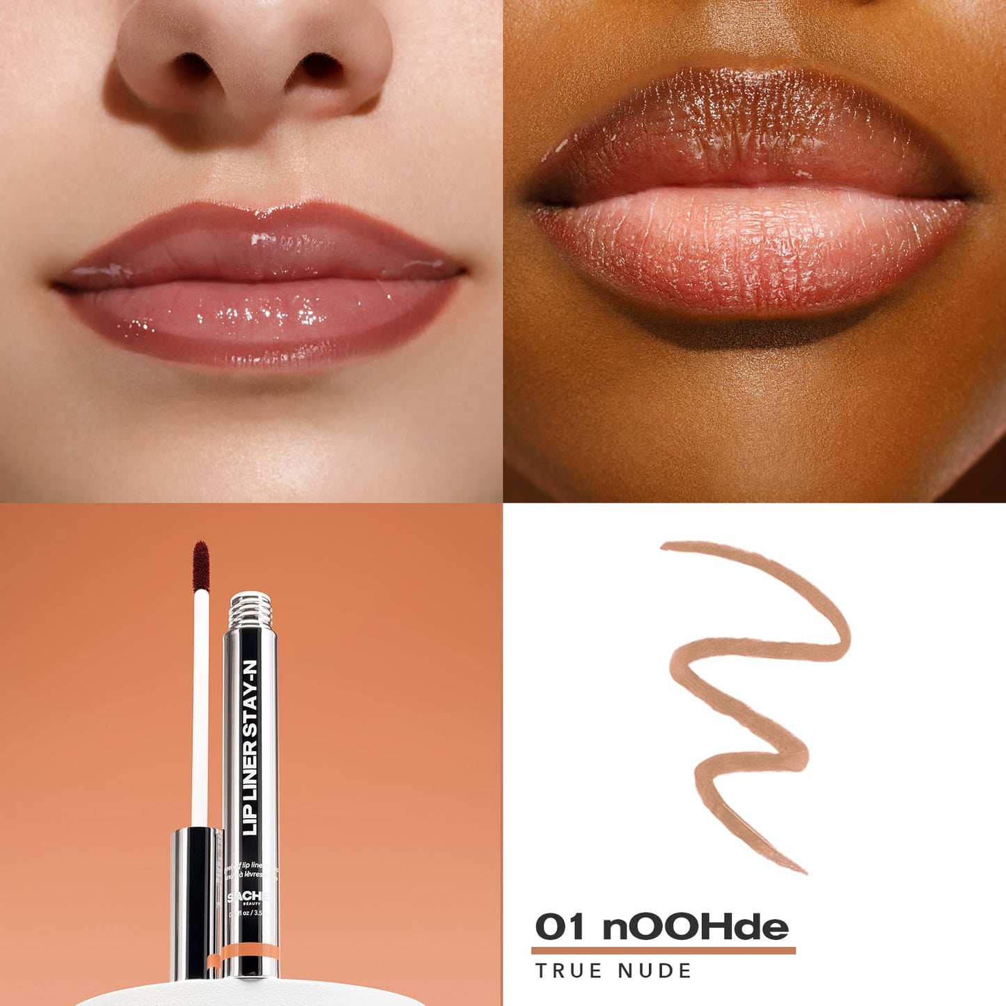 Sacheu Lip Liner Stay-N Peel Off Lip Stain - Long Lasting Matte Lip Tattoo Transfer Proof Lipstain Infused with Hyaluronic Acid
