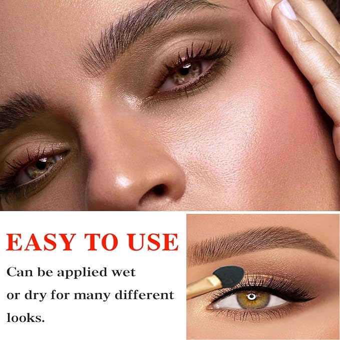 10 Shades Nude Matte Eyeshadow Palette,Shimmer Naked Eyeshadow Palette,Eye Shadow Palette Natural Flash Waterproof Durable Smoked Professional Makeup Palette With Brush 04