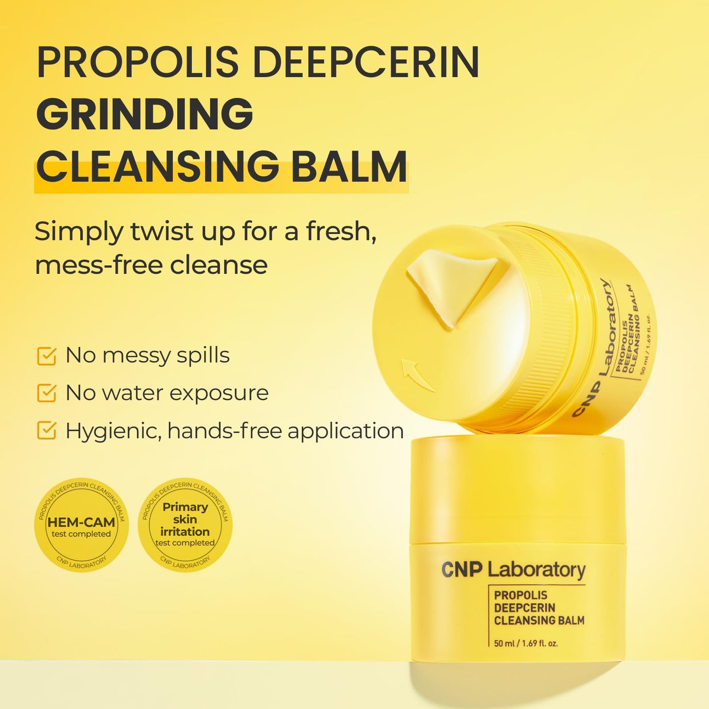 CNP Propolis Deepcerin Cleansing Balm - Soft Grinding Makeup Remover Balm, Buttery & Milky Texture, for Dry & Sensitive Skin, Ko