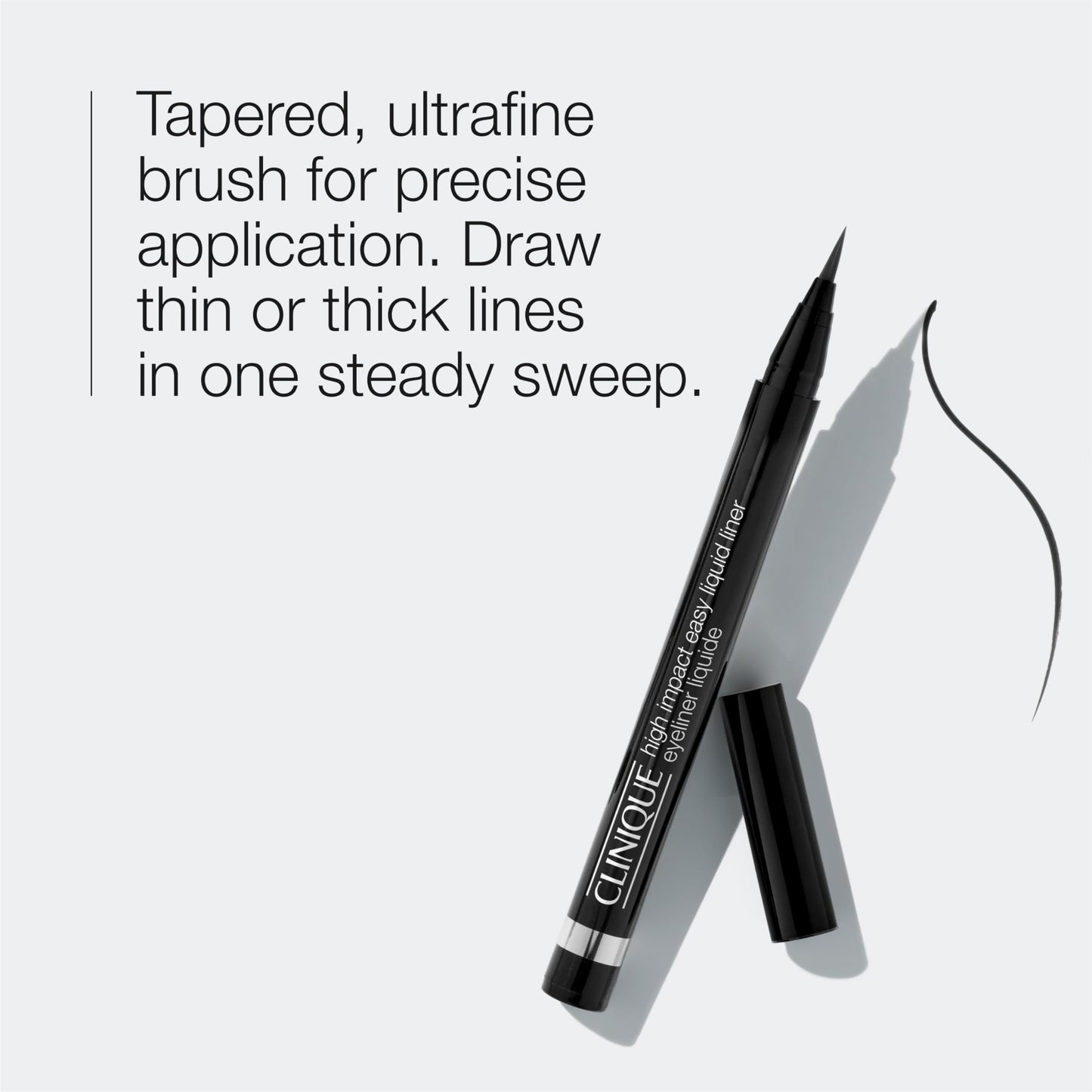 Clinique High Impact Easy Liquid Eyeliner | Waterproof, Long Lasting, Smudge Resistant + Safe For Sensitive Eyes, Black, 1 Count
