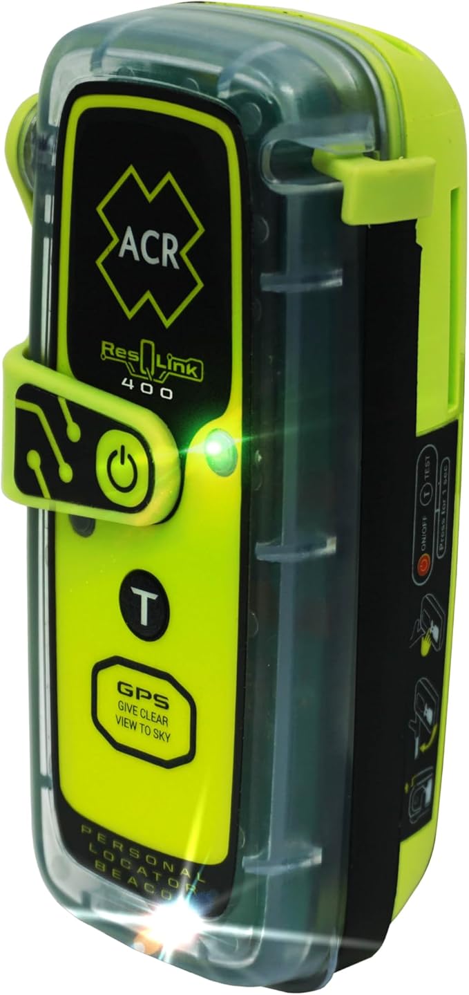 ACR ResQLink 400 - SOS Personal Locator Beacon with GPS and Global Coverage - Designed to Alert Search and Rescue Efforts ...