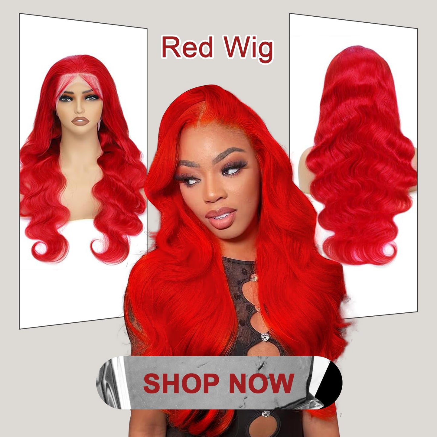 Shciyair 28 Inch Red Human Hair Wig 200 Density 13x4 Body Wave HD Lace Front Wigs Human Hair Pre Plucked Red HD Lace Frontal Wig