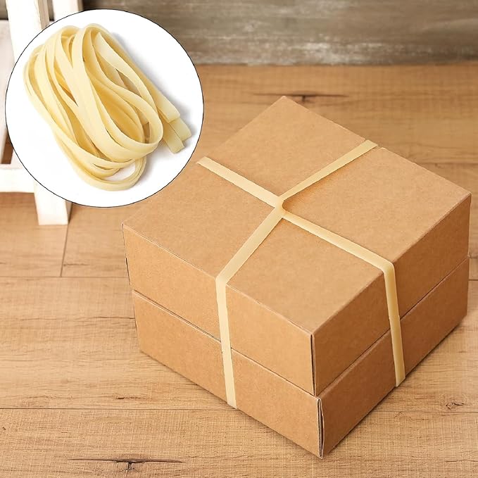 Thick Rubber Bands for 95-96 Gallon Trash Cans(Value 6 Pack,Beige)