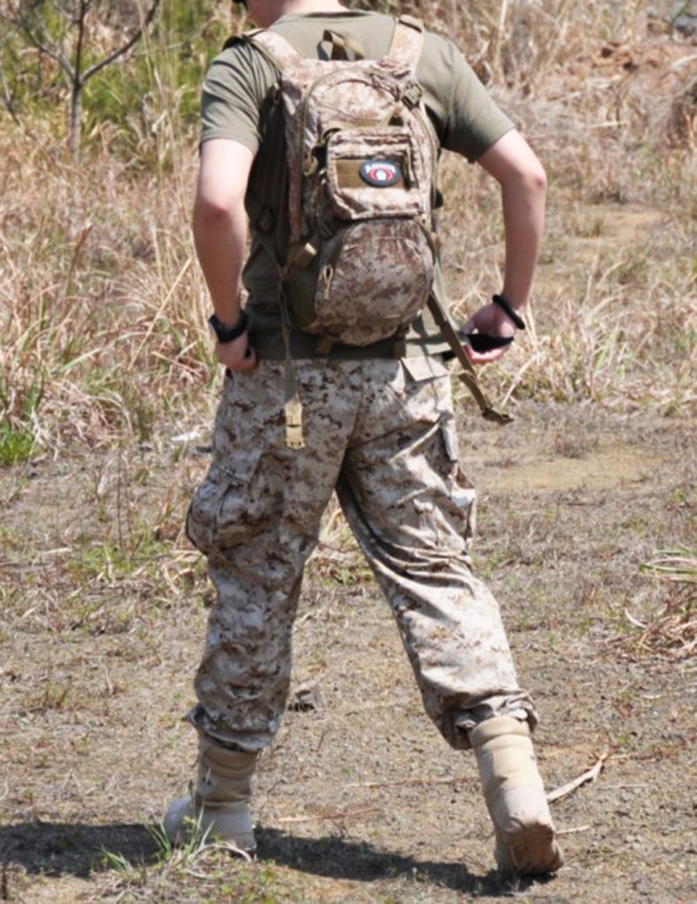 ZLSLZ Men's Military Tactical Casual Camouflage Multi-Pocket Cargo Pants Trousers (XL/W36, Desert Camo)