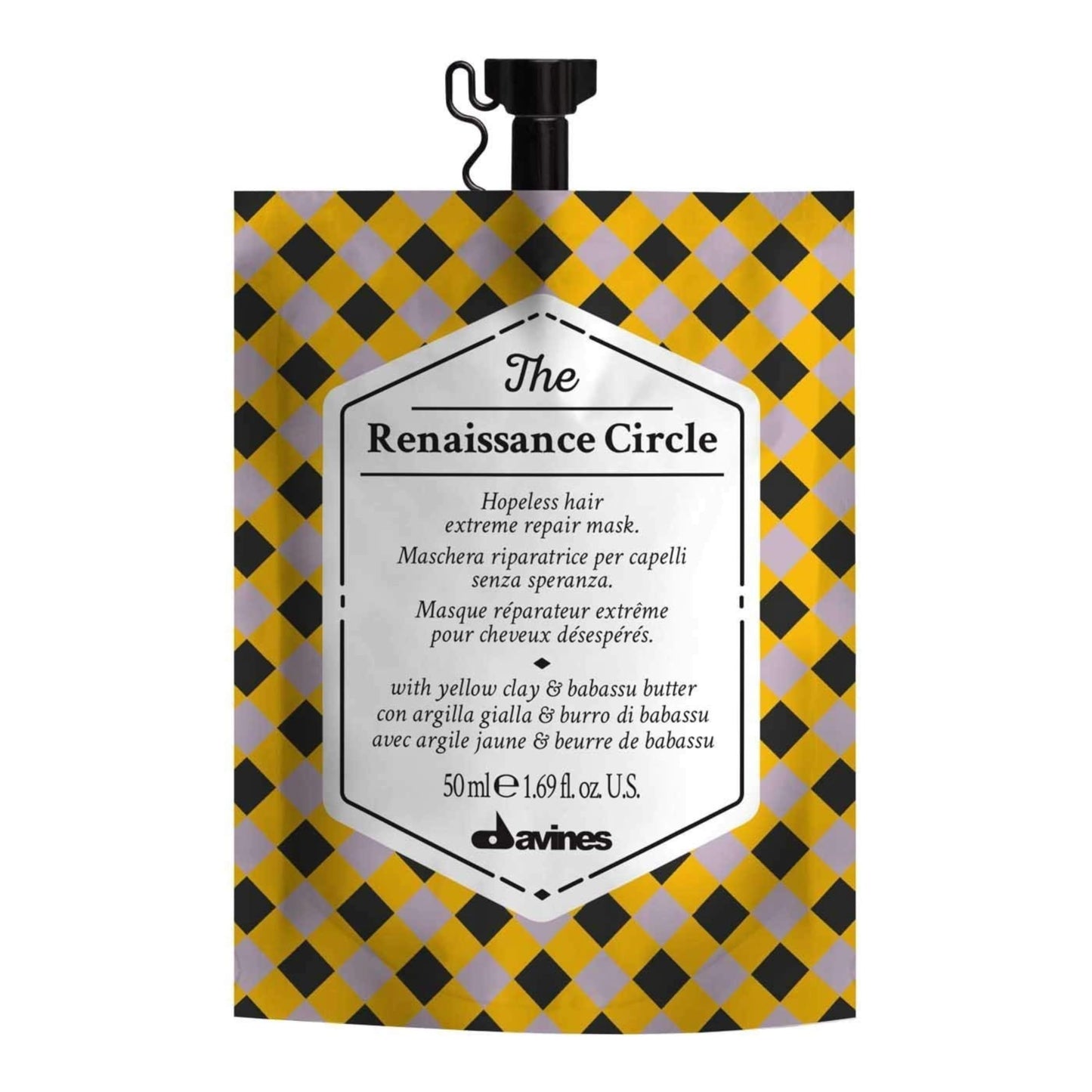 Davines The Renaissance Circle, Restoring And Repairing Mask For Dry And Damaged Hair, Add Shine, Nourishment And Softness, 1.69
