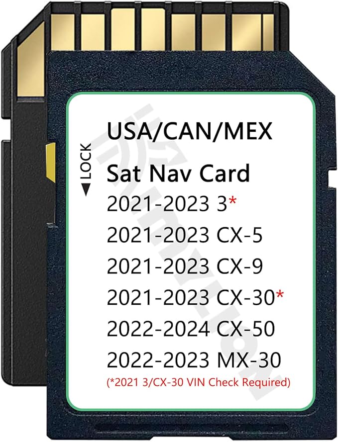 Navigation SD Card with HUD Display - Upgraded TD2K66EZ1B for Mazda 2021-2023 3 CX5 CX9 CX30, 2022-2024 CX50, 2022-2023 MX...