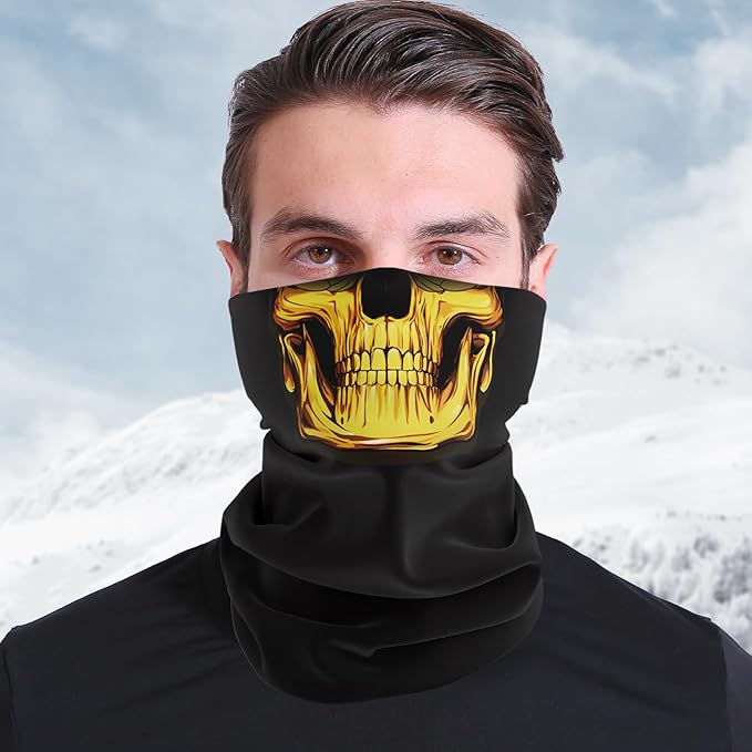 Skull Face Neck Gaiter Multifunctional Headwear for Cycling and Outdoor Sports