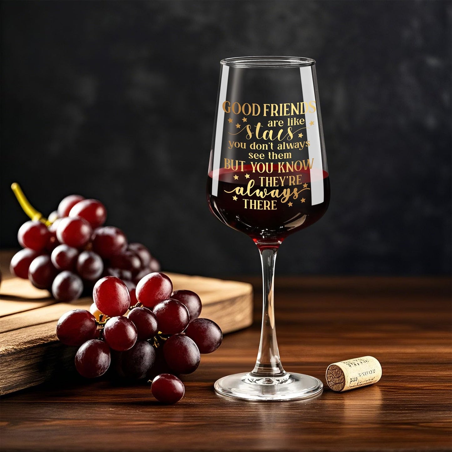 Astonlink Friendship Gifts for Women Friends Bestie, Best Friend Birthday Gifts for Women Friendship, Personalized Best Friend Gift for Woman - 15.5 Oz Wine Glass
