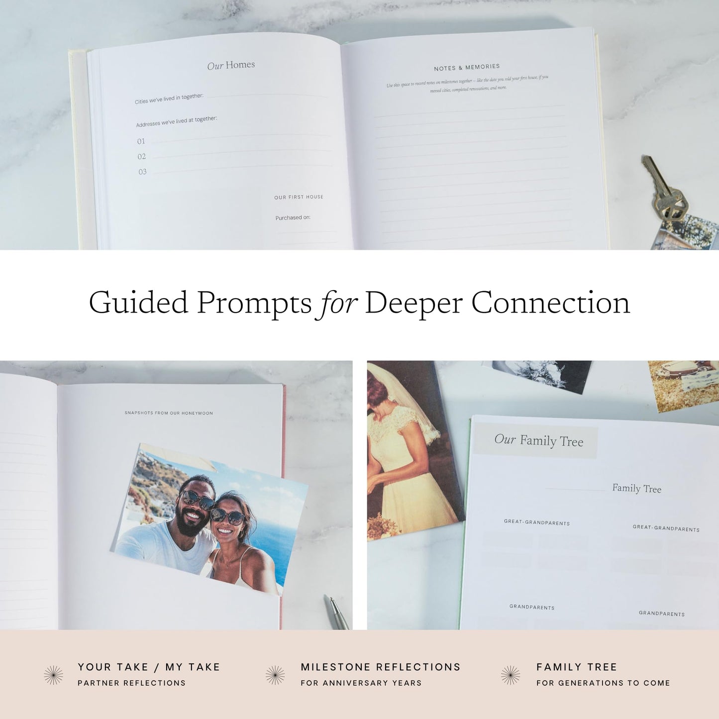 Anniversary Journal: Our Love Story – A Keepsake for Couples to Capture the Evolution of Your Love Story, Wedding Memory Book, Couples Journal, & Anniversary Scrapbook - Wedding Registry Gift & Paper