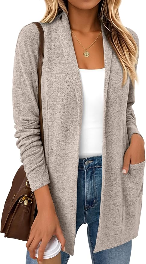LILLUSORY Cardigan Sweaters for Women Lightweight Open Front Cardigans Casual Loose 2026 Spring Outfits with Pockets