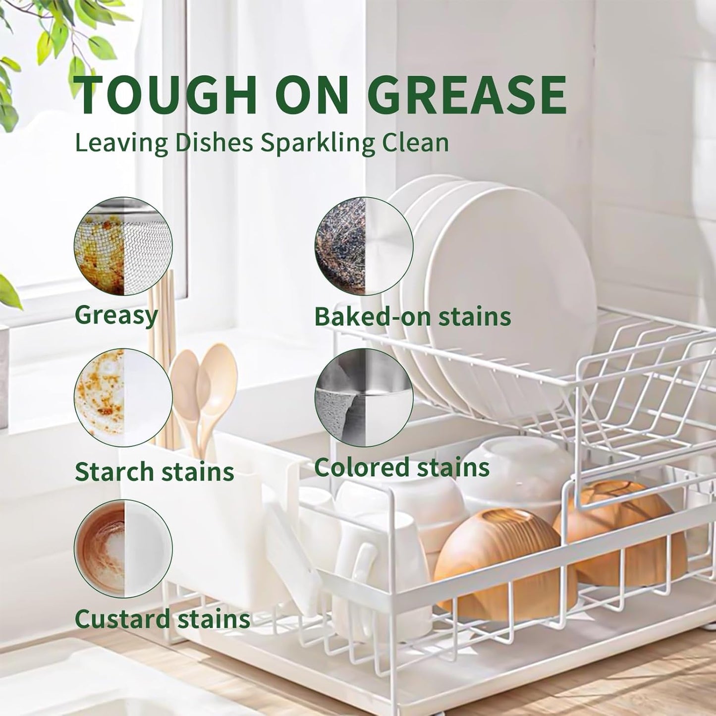 YUCO Dishwasher Detergent Sheets 100 Loads, Liquid-Free Dish Soap Cleaner Strips Eco-Friendly No Plastic Dishwasher Pods Detergent, Use in Dishwasher or Sink, Leaving Dishes Sparkling Clean (Lemon)