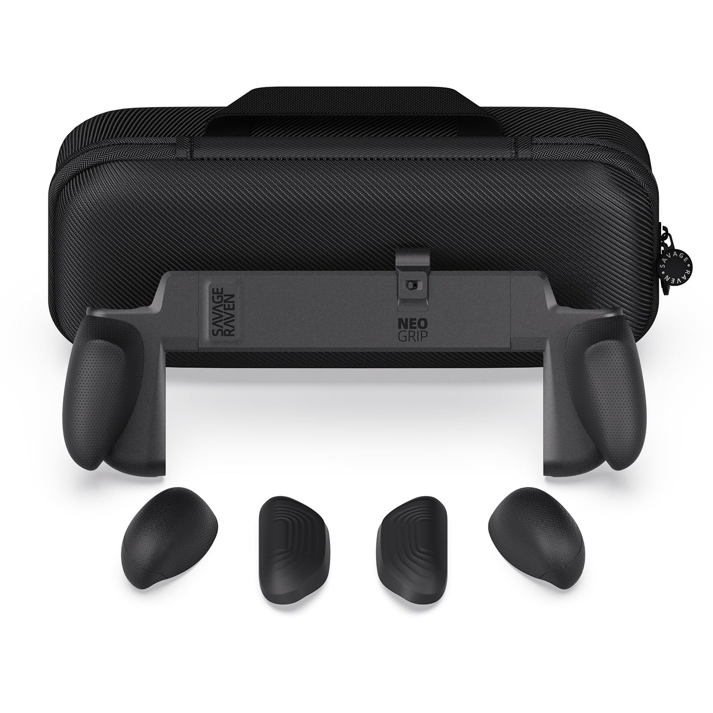 Savage Raven by Skull & Co. NeoGrip Bundle: an Ergonomic Grip Hard Shell with Replaceable Grips [to fit All Hands Sizes] for Nin