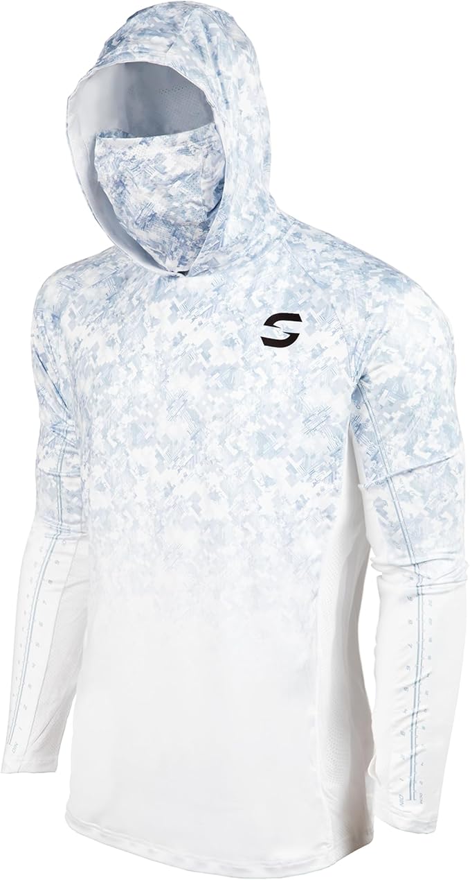 SYNKER Stealth All Weather Performance Fishing Camo Hoodie | UPF 50+ Long Sleeve Shirt for Men and Women, Camouflage