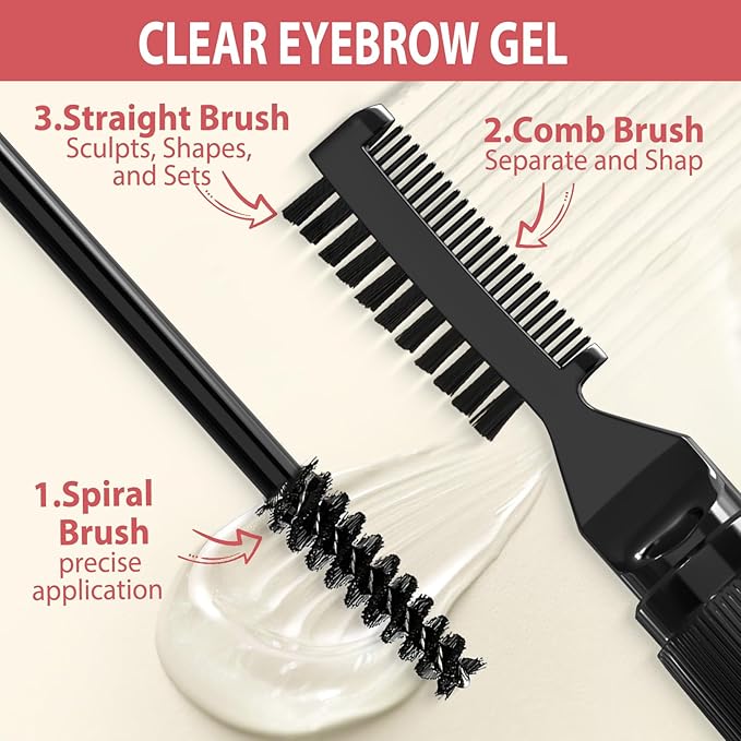 Eyebrow Pencil Kit, with Microblading Eyebrow Pen, Eyebrow Gel, Eyeliner, Eyebrow Brush, Eyebrow Pencils for Women, Waterproof, Smudge Proof, Long Lasting Makeup Formula - Ash Brown