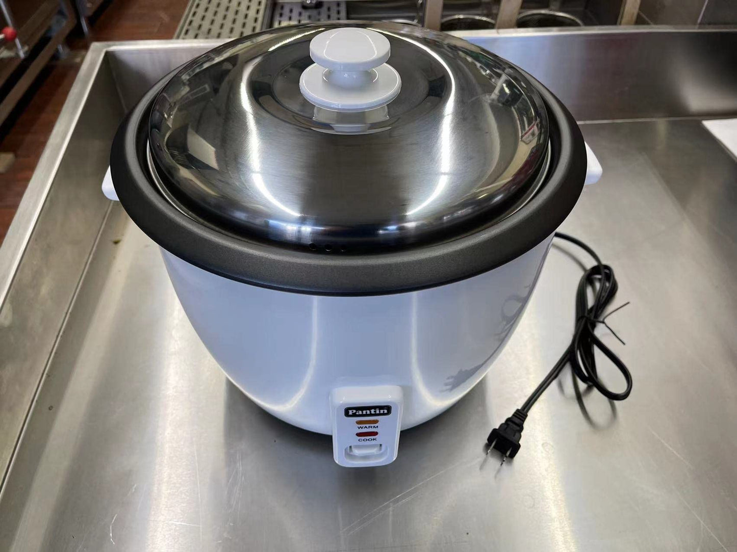 Pantin Commercial Electric Rice Cooker – 16 Cups Raw / 32 Cups Cooked Capacity w/Measuring Cup & Scoop – High-Efficiency Large Rice Cooker Commercial Rice Cooker for Restaurants, Hotels and Catering
