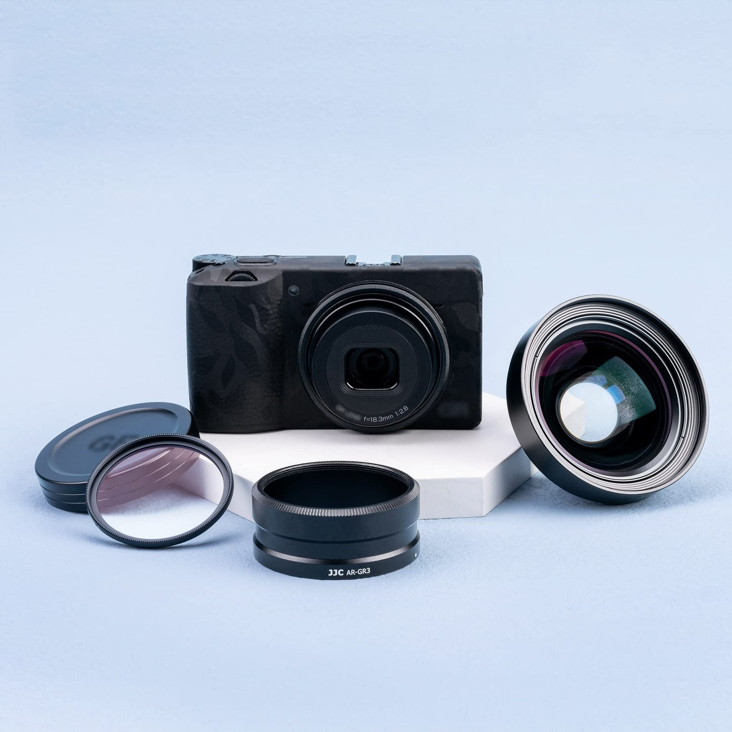 Jjc Ar-Gr3 Lens Filter Adapter Replaces Ricoh Ga-1 For Ricoh Gr Iii Gr Iii Hdf Gr3 Gr3 Hdf Digital Camera With Gw-4 Wide Convers