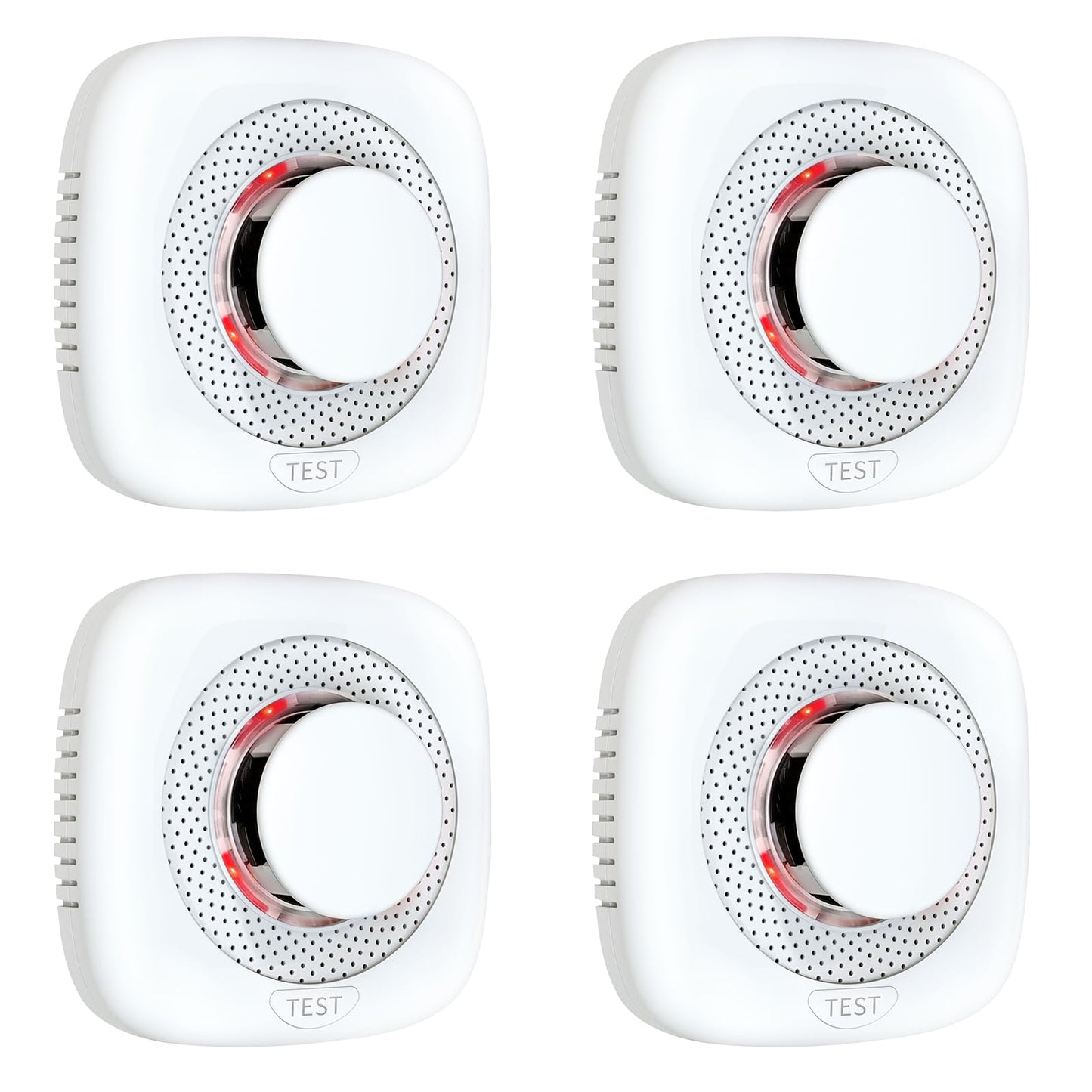 SHYEEH Smoke Detector, Fire Alarms Smoke Detectors, Smoke Alarm Battery Powered, Portable Smoke Detectors with LED Indicator, MY-S05, 4 Packs