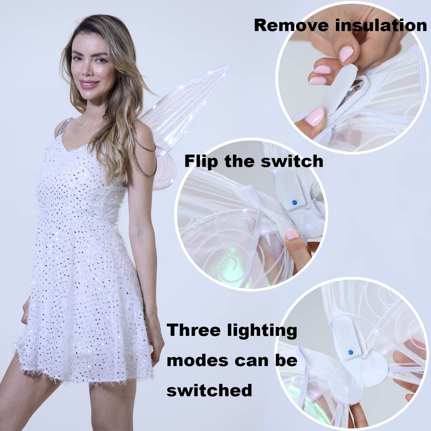Fairy Wing,Butterfly Fairy Halloween Costume Angel Wings,Halloween Costume Sparkle Angel Wings Dress Up Party Favor