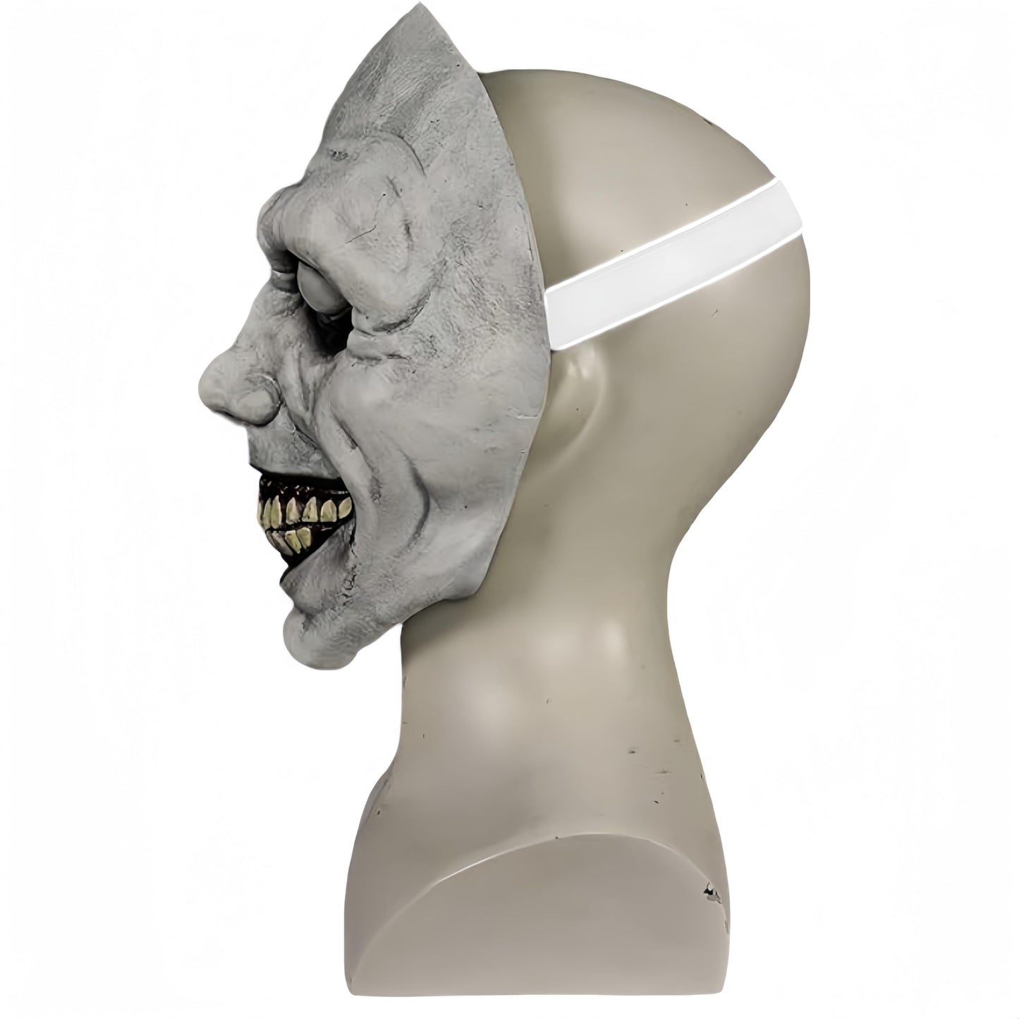 Aerkersun Scary Halloween Mask for Adults, Realistic and Durable Natural Latex Creepy Horror Mask for Cosplay and Halloween Party (Grey)