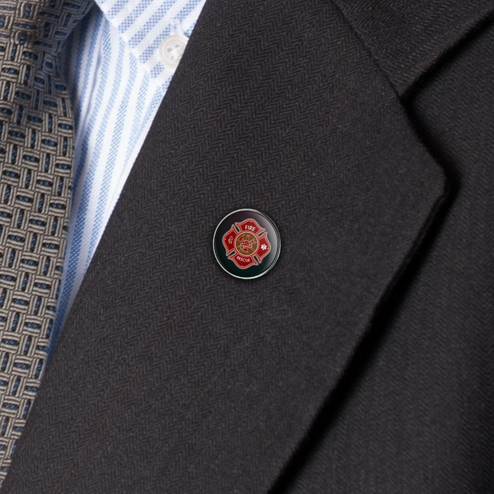 GRAPHICS & MORE Firefighter Fire Rescue Maltese Cross Metal 0.75 Lapel Hat Pin Tie Tack Pinback